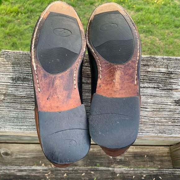 Black and Brown Paneled Florsheim Leather Tasseled Loafers supple 10.5 D main image 6